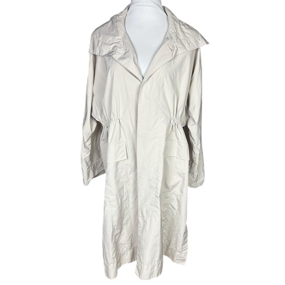 Zara Woman Ivory Overcoat Trench Coat Size S Lightweight Spring Summer